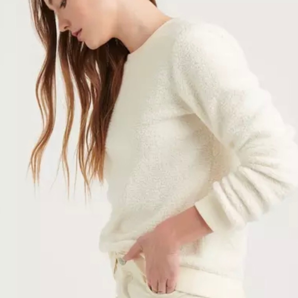Lucky Brand Sherpa Crew Neck Sweatshirt